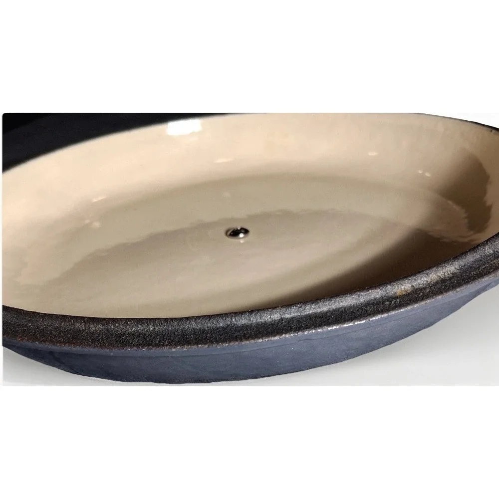 Parini Grey Enameled Cast Iron Round Braiser Casserole Dish with Lid